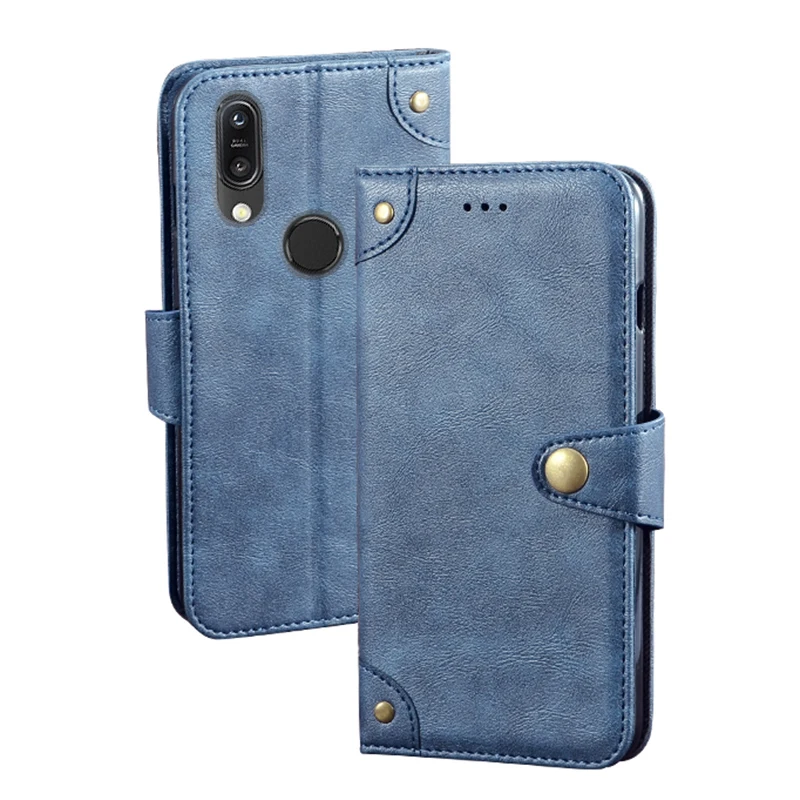 Деловой кожаный чехол для Asus ZenFone Max Pro (M1) ZB602KL роскошный винтажный флип-бумажник