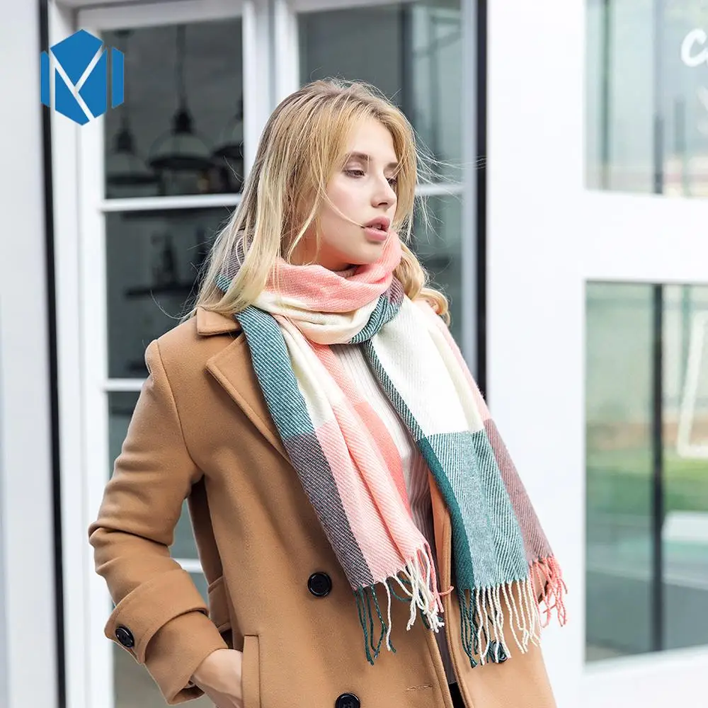 190 см кашемировый шерстяной Теплый шарф из пашмины зимние шарфы с кисточками