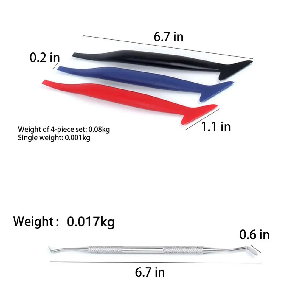 

SALE 4 Kinds Of Automotive Vinyl Packaging Tools Micro Scraper For Different Types Of Automotive Packaging Stickers Tint Film