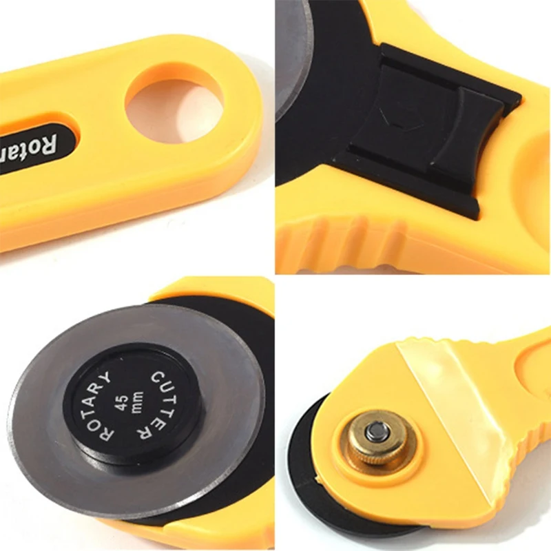 

28/45mm Patchwork Roller Wheel Round Knife Cloth Cutting Knife Leather Craft Fabrics Rotary Cutter for Leather Paper Fabrics