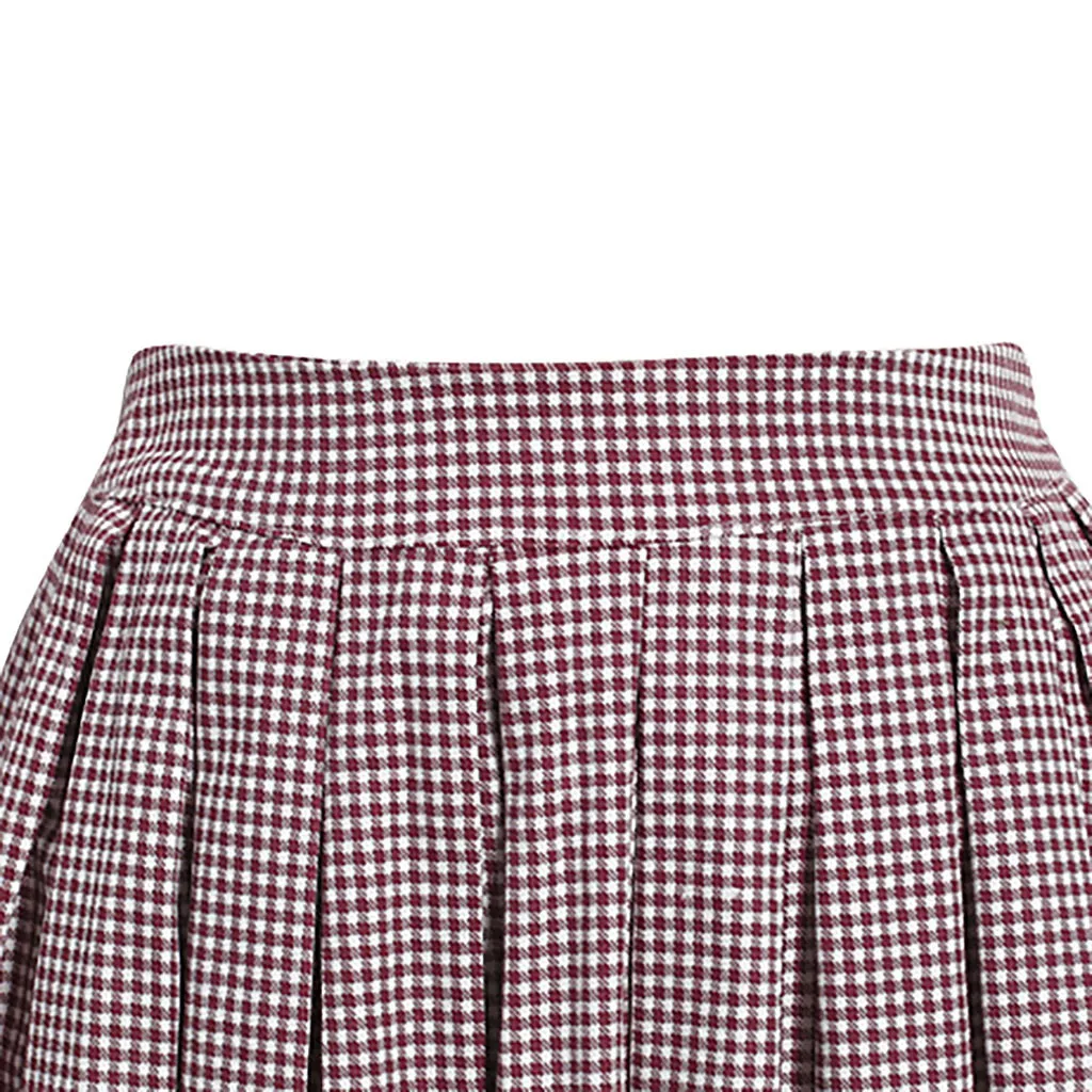 Женская клетчатая юбка 2019 милая плиссированная с высокой талией летняя для