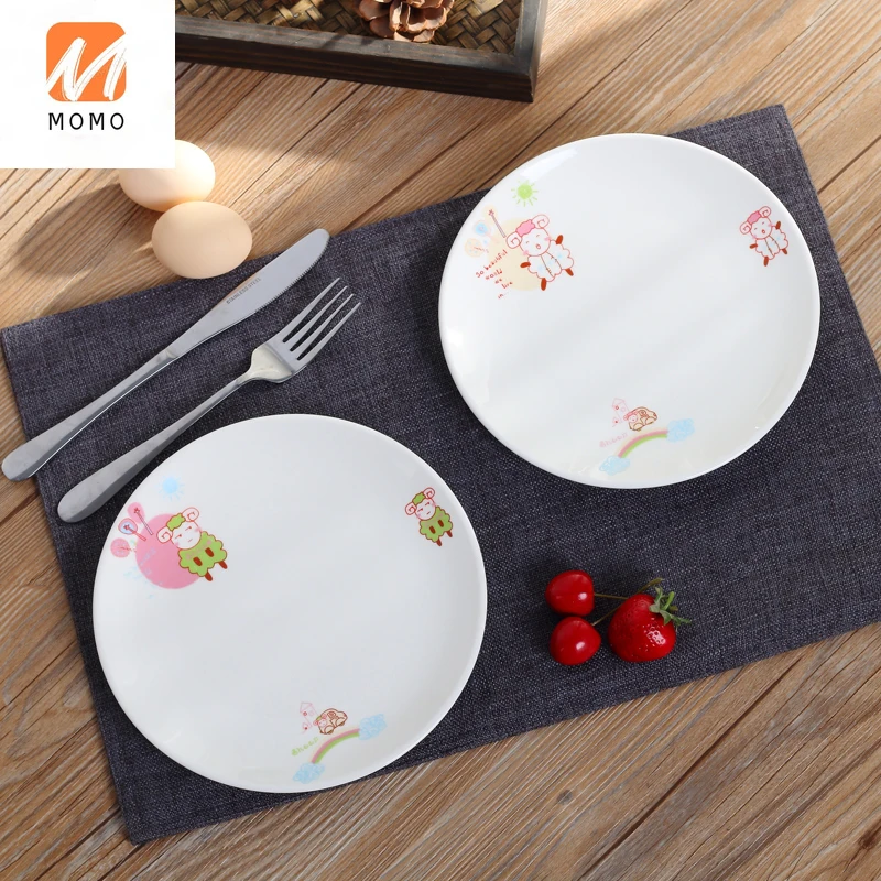 

Western Cuisine Plate Creative Tableware Plate Household Ceramic Cartoon Dish Dim Sum Plate Breakfast Fruit Plate Steak Plate