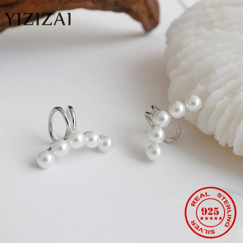 

Серьги-клипсы YIZIZAI в Корейском стиле, простые клипсы для ушей из стерлингового серебра 925 пробы, без проколов, ювелирные изделия