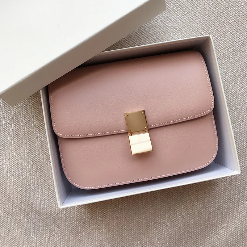 

Genuine Leather Women Shoulder Bags Designer Handbag Pink Messenger Bag for Girls Bolsos Para Mujer Bolso Mensajero Rosa