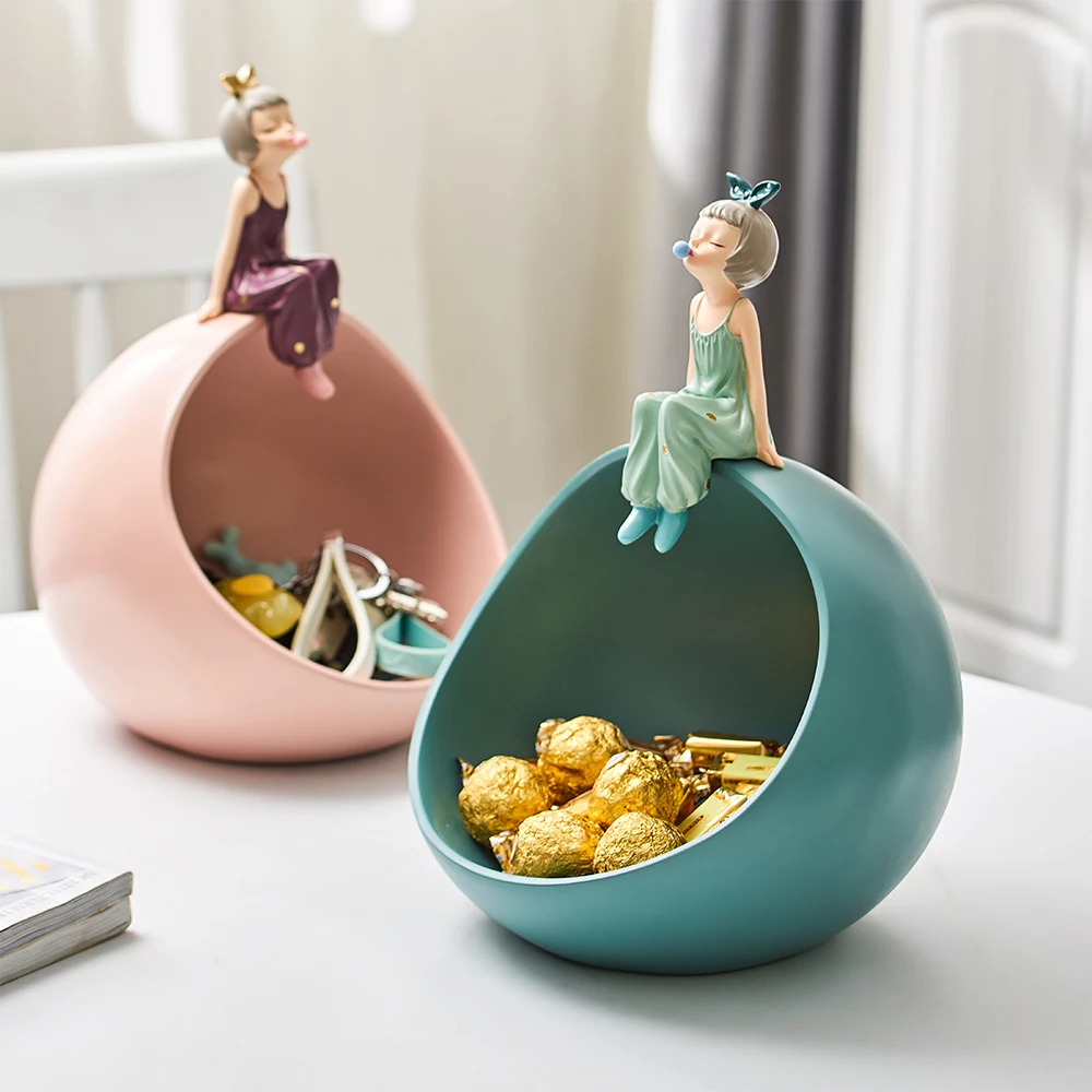 

Home Decoration Accessories For Living Room Fairy Figurines Anime Decor Modern Girl Miniatures Strange Tank Desk Decoration