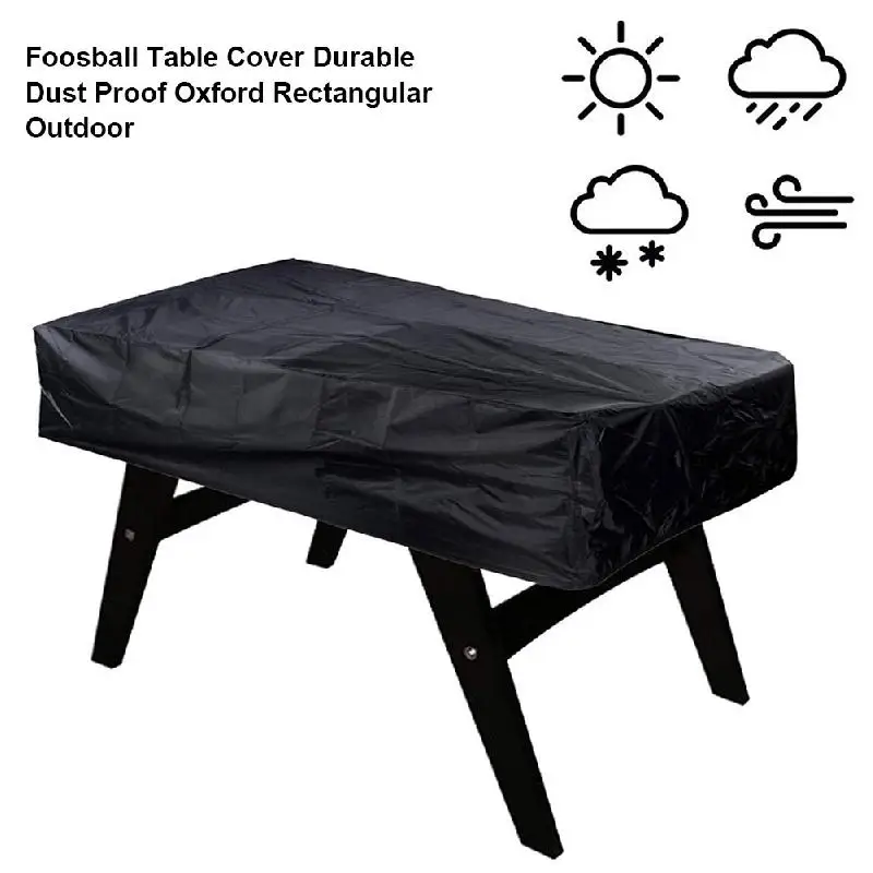 

Table football table cover outdoor waterproof dustproof rectangular courtyard coffee chair football cover High elasticity black