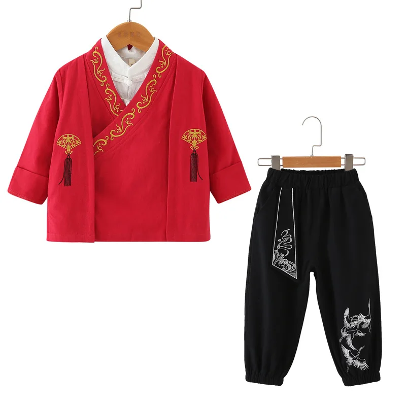 

Детская одежда, комплекты для маленьких мальчиков от 2 до 55, весенне-летний детский костюм, костюм для мальчиков Hanfu, детская одежда, наряд