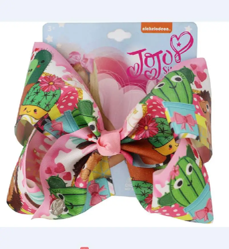 Новинка 7 дюймов банты для волос арбуз авокадо кактус бант заколка девочек