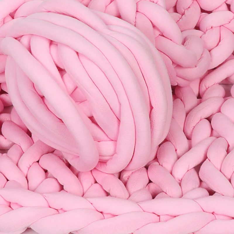 

Jiwuo 500g Super Thick Yarn Soft Merino Wool Yarns Large Chunky Yarn Bulky Arm Roving Hand-knitted Blanket Spinning Thread