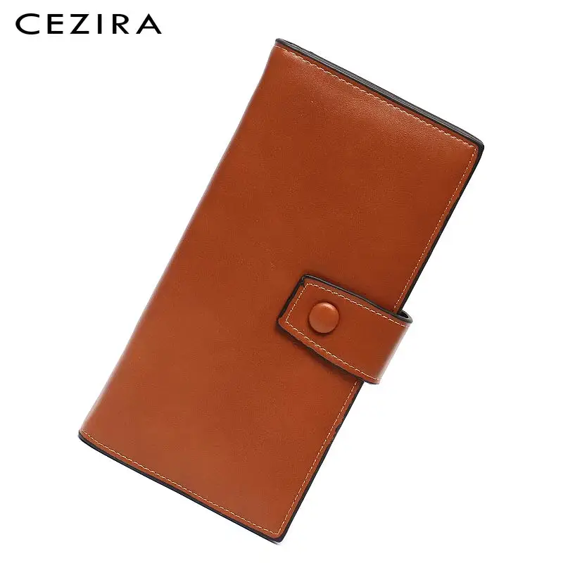 Женский кошелек из искусственной кожи CEZIRA роскошный длинный функциональный с