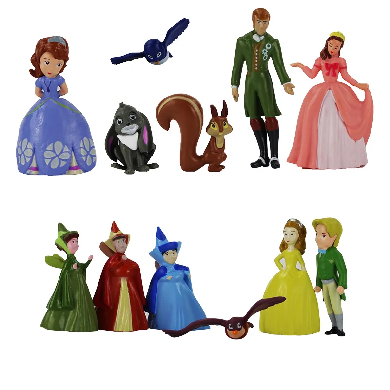 Экшн-фигурки из ПВХ 4-6 см 12 шт./лот София первая Принцесса белка янтарь Сило Принц