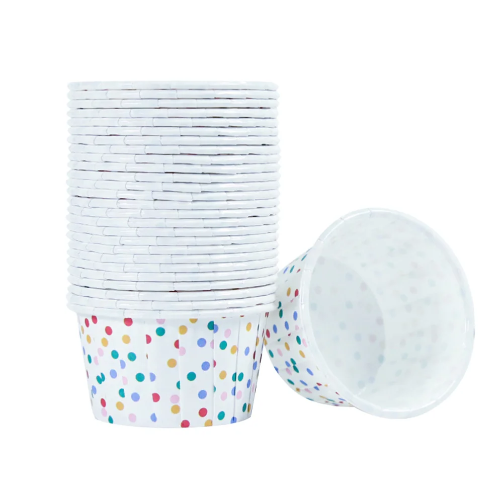 100 шт. бумажные стаканчики для мороженого Одноразовая чашка торта десертные чаши