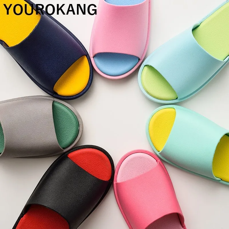 Летние женские туфли Домашние тапочки Нескользящая силиконовая обувь для ванной
