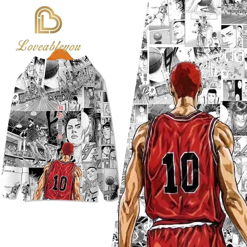 Толстовка с капюшоном из японского аниме SLAM DUNK Hanamichi Sakuragi карнавальный костюм