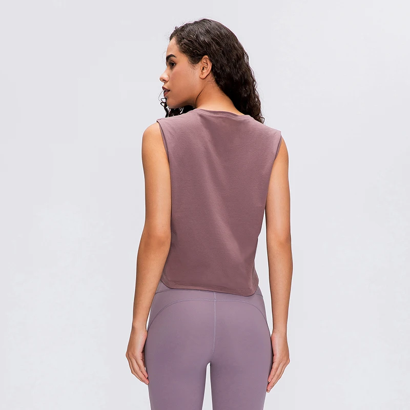 Новинка 2020 однотонные свободные майки для тренировок топы женщин дышащий хлопок