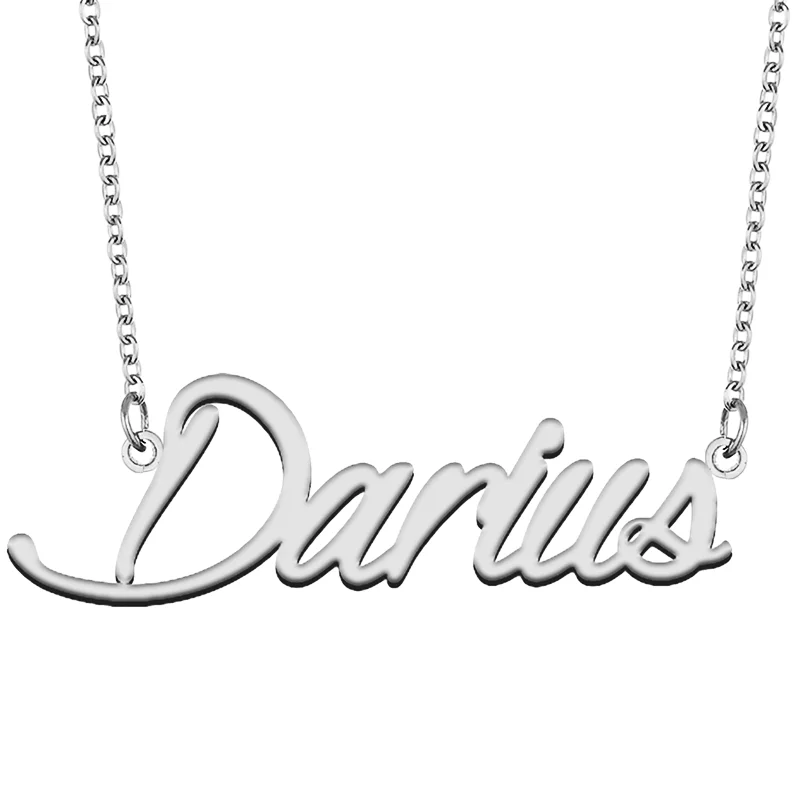 Darius Custom Name Necklace Customized Pendant Choker Personalized Jewelry Gift for Women Girls Friend Christmas Present