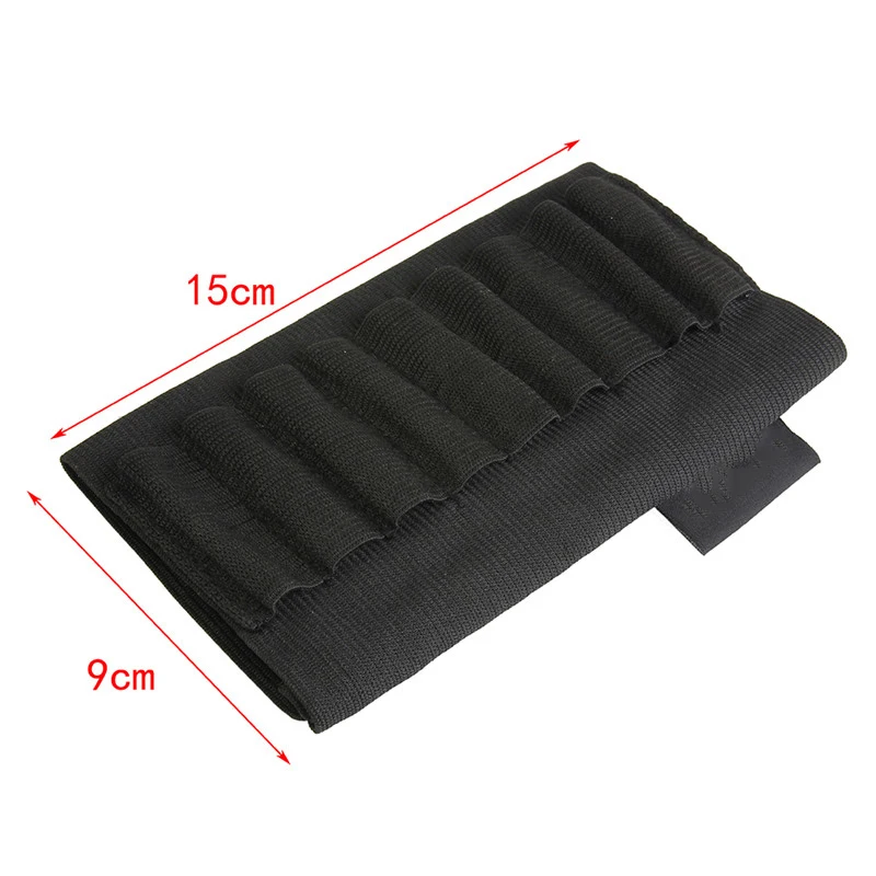 Tactical 9 Rounds Shells Holder Cartridges Ammo Carrier Bullet Pouch for MP 512-36 Elastic Butt Stock Hunting Rifle Accessories | Спорт и