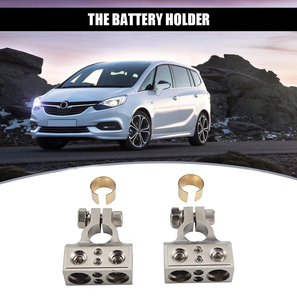 

Positive Negative Battery Terminals Convenient Replace Car Accessories Connectors with Shims Post Cleaner Brush