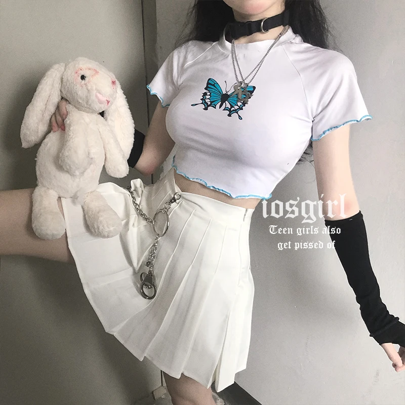 Рубашка OJBK в стиле &quotЛолита&quot женская футболка Харадзюку с короткими рукавами
