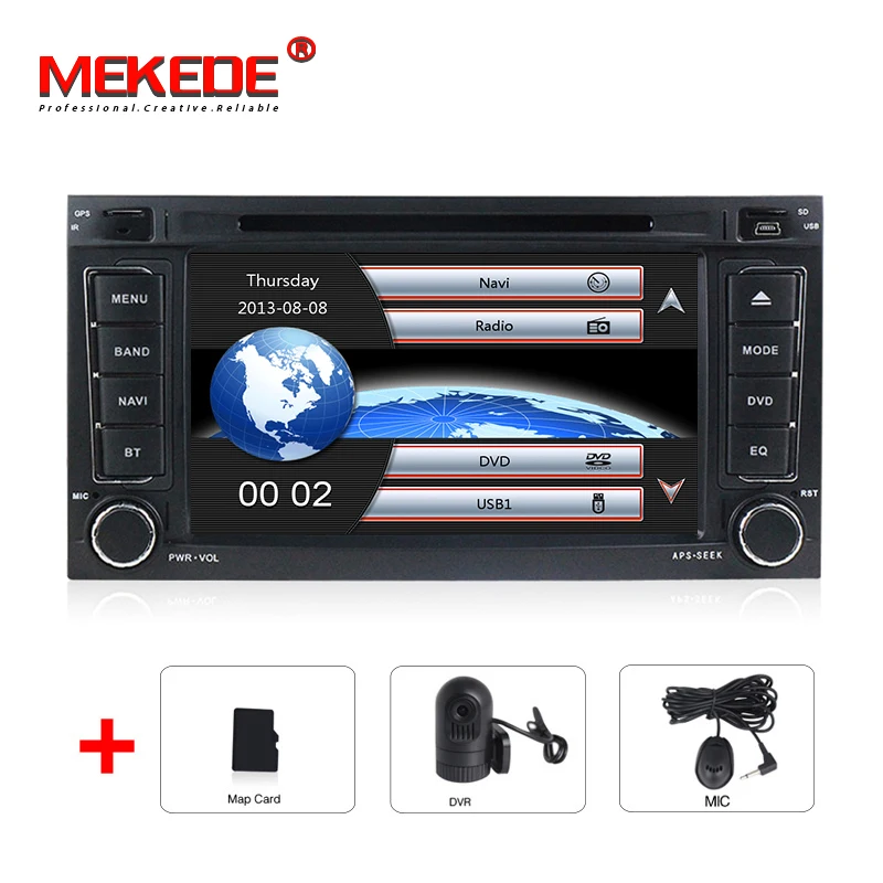 Два Din 7 дюймов Автомобильный dvd-плеер для Touareg/Volkswagen с Canbus радио gps навигация Bluetooth 1080P Ipod бесплатные карты - Цвет: car dvd  dvr