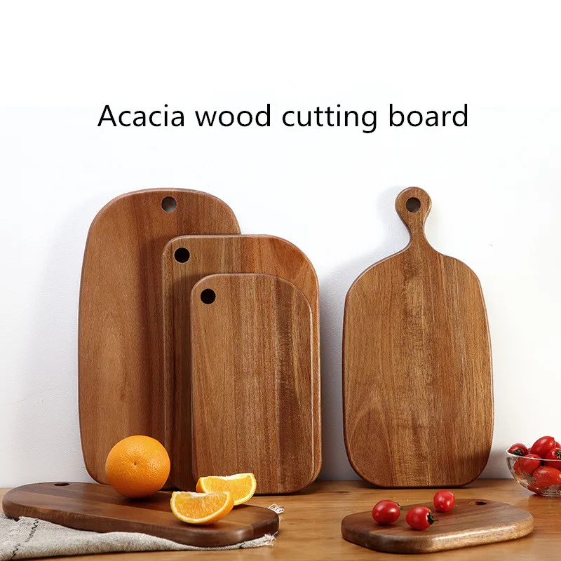 Разделочная доска из дерева акации кухонная деревянная разделочная для пиццы