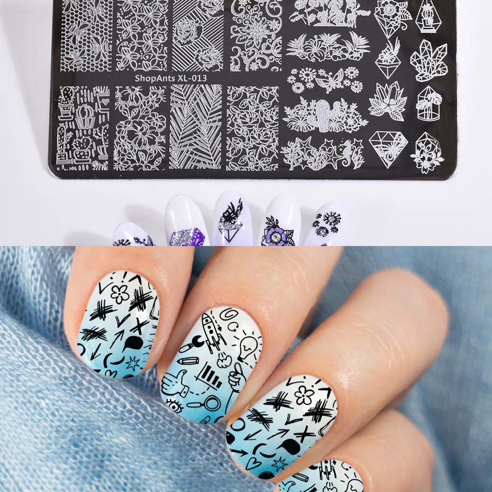 

New BEAUTYBIGBANG Flower Cartoo Learning Stationery Pencile Math Image Stamping Templates Manicure Printing Stenci beginners