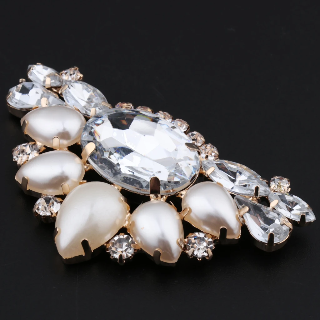 1 шт. универсальные зажимы для обуви из искусственной жемчужина Стразы Хрусталь