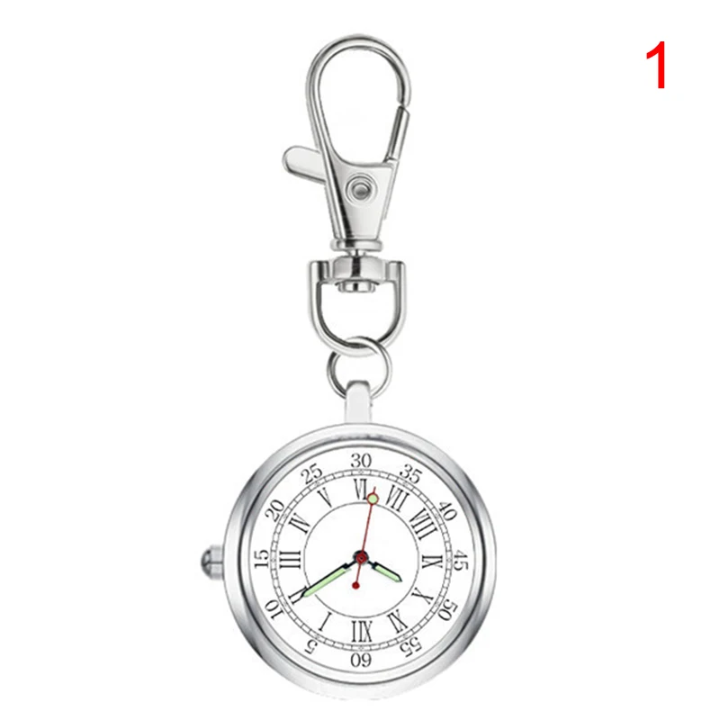 

Nurse Quartz Chest Pocket Watch Keychain Round Dial Portable Pendant for Women Men JL