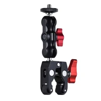 multi function ball head super clamp ball mount clamp magic arm super clamp with 14 thread for gps phone monitor video light