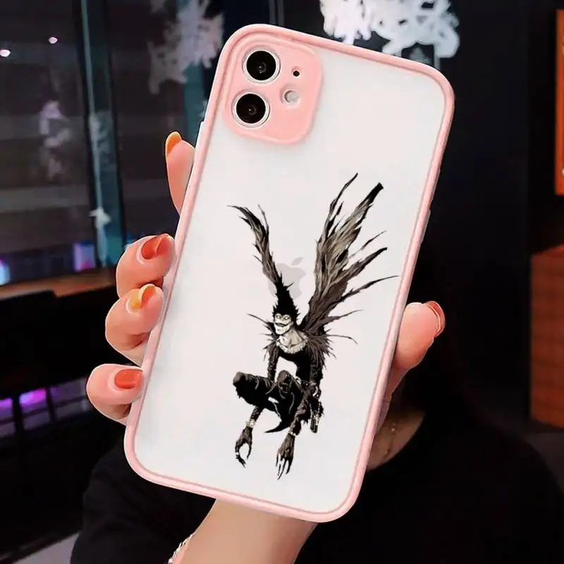 

Japan anime Death Note Phone Cases matte transparent For iphone 7 8 11 12 plus mini x xs xr pro max cover