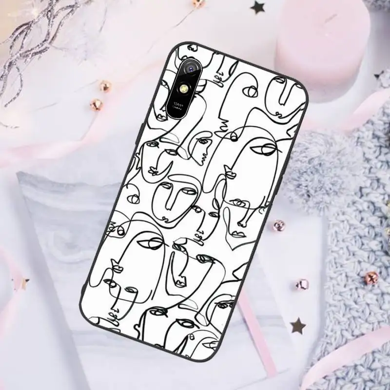

Abstract artistic face design Phone Case For Xiaomi Mi Redmi Note 7 8 9 pro 8T 9T 9S 9A 10 Lite pro