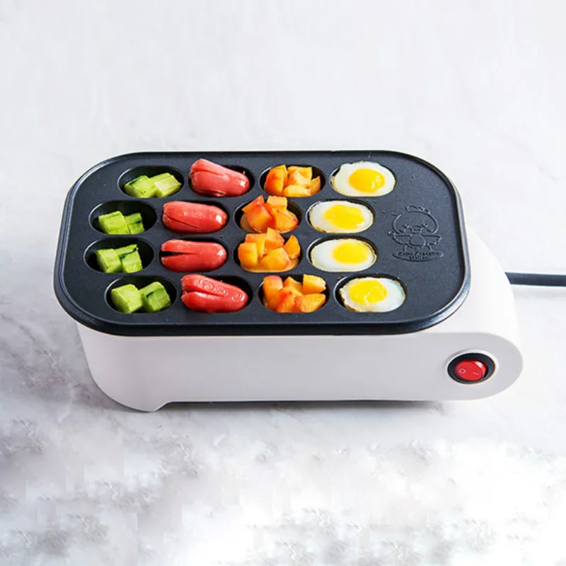 

Octopus Ball Maker Takoyaki Baking Pan Electric Taiyaki Machine Sausage Hotdog Eggs Omelette Grill Japanese Fish-Shape Cake Oven