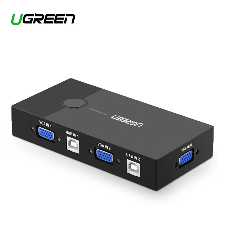 Ugreen HDMI-совместимый KVM переключатель 2 порта 4K USB VGA распределитель коробка для