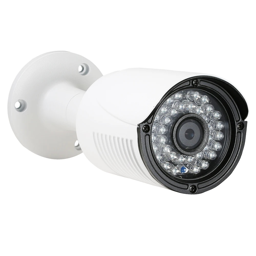 8 МП 4K IP камера наружная POE H.265 Onvif белая Металлическая Цилиндрическая