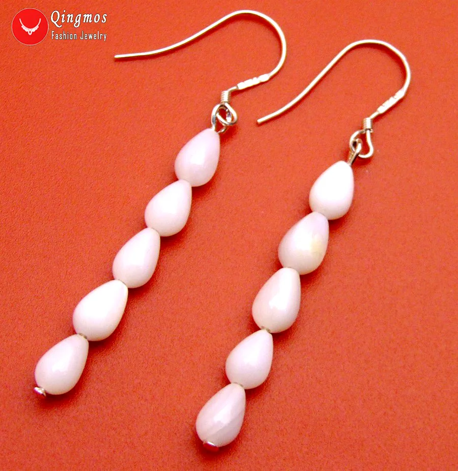 Женские серьги-подвески из серебра 925 пробы 4 х7 мм | Украшения и аксессуары