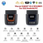 Автомобильный диагностический сканер Viecar ELM327 V2.2 VP003 VP004 PIC18F25K80 OBD2, Bluetooth 327 WIFI