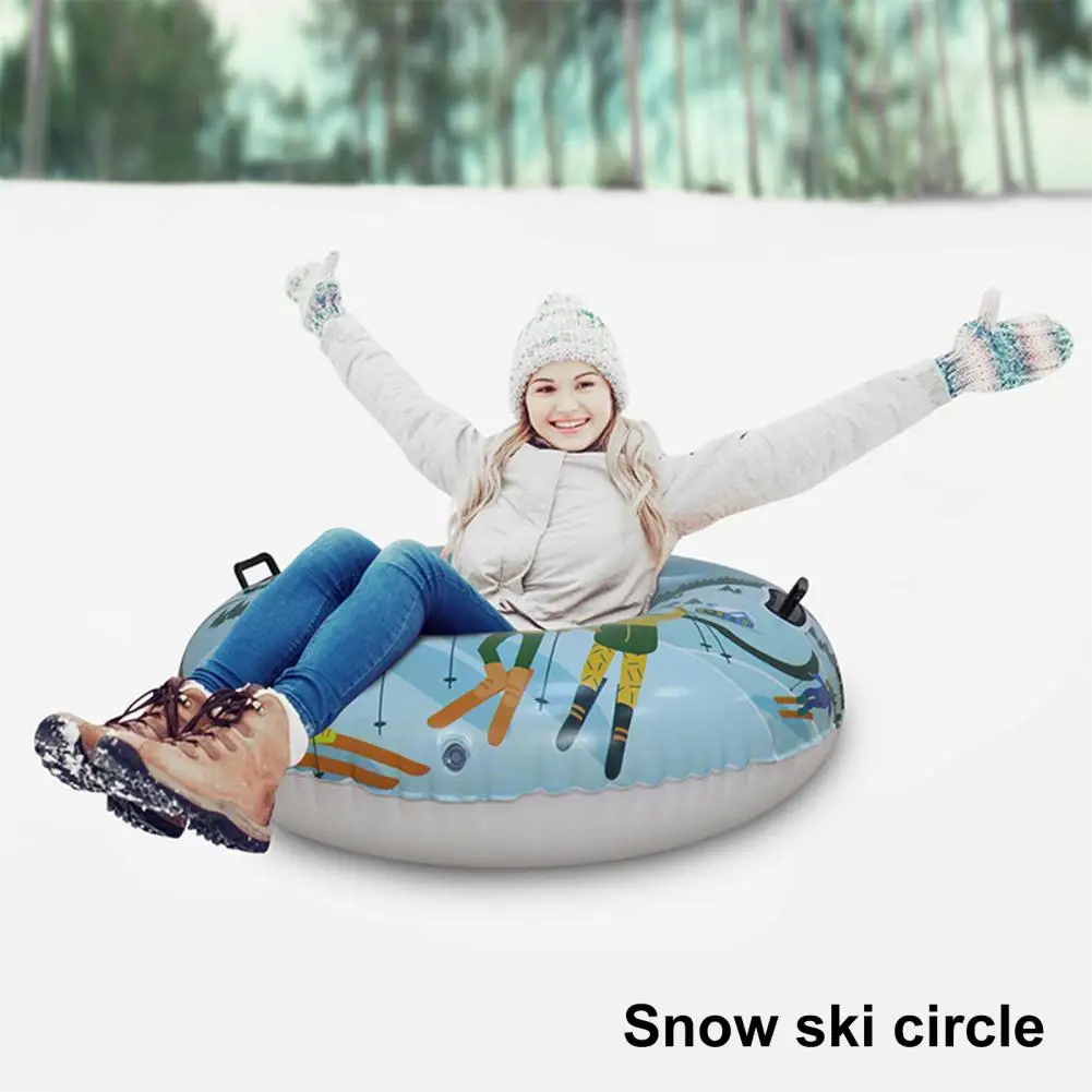 Reusable Environmentally Friendly Snowfield Pattern Inflatable Snow Sled for Winter | Спорт и развлечения