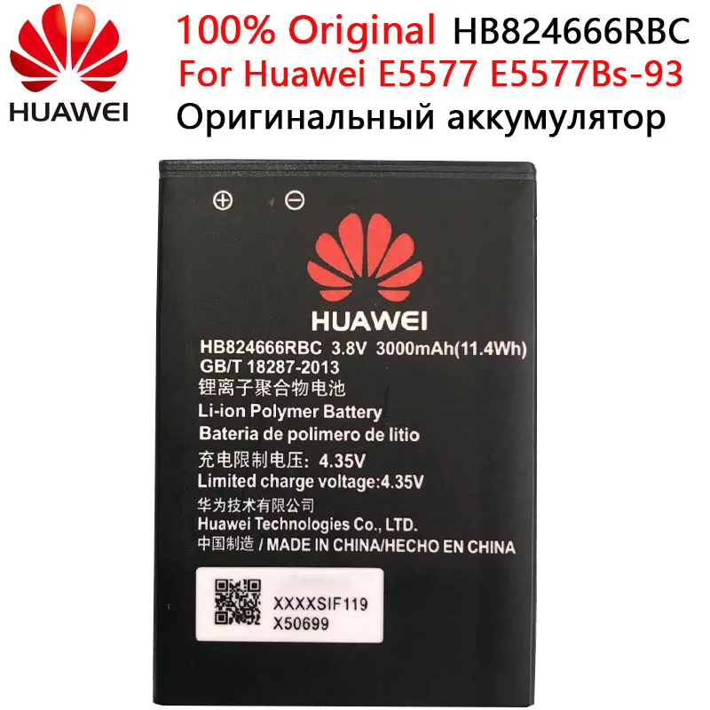 

HB824666RBC 100% New Original Hua wei Battery For Huawei E5577 E5577Bs-937 Real 3000mah Replacement Batteries Bateria batary