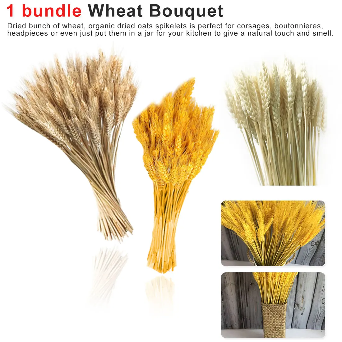 50 шт./лот настоящие цветы пшеницы Натуральные сушеные для свадебвечерние