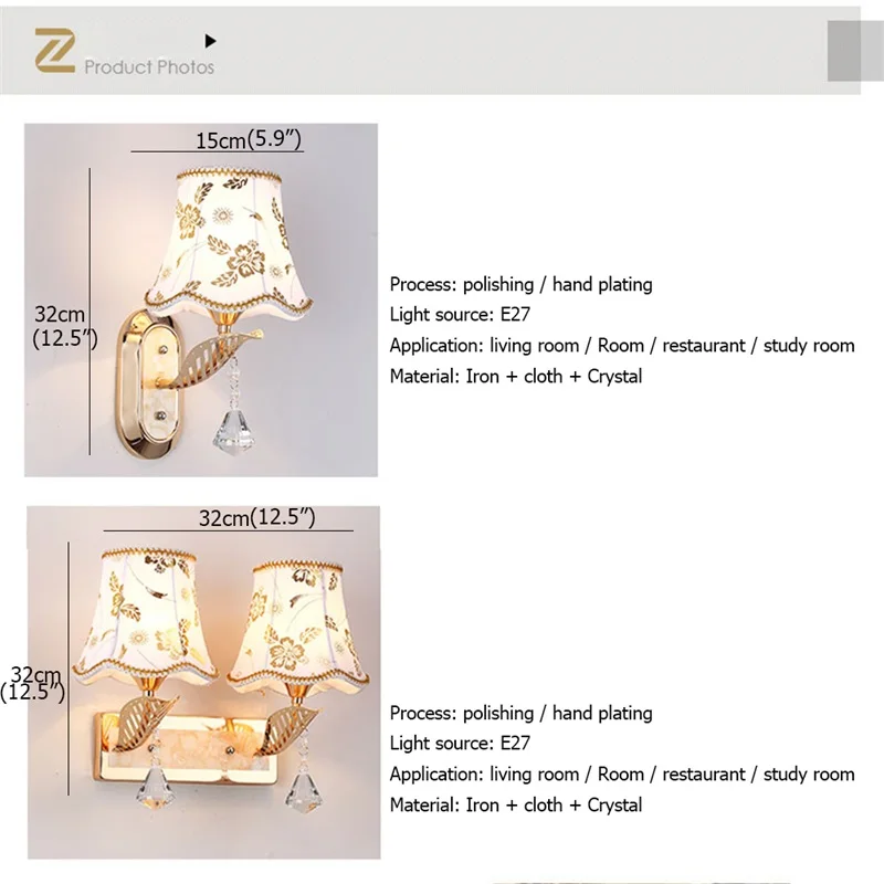 

8M Wall Lamps Contemporary LED Sconces Lights Luxury Indoor Crystal Fixture For Home Bedroom