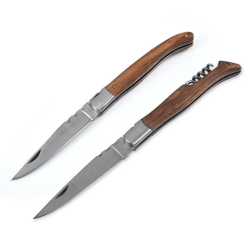 Деревянная ручка складной нож ручной работы карман носить ножи Портативный