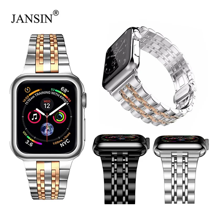 Ремешок из нержавеющей стали для Apple watch 6 Band se 5 4 44 мм 40 сменный Браслет 3 42 38 мм|strap