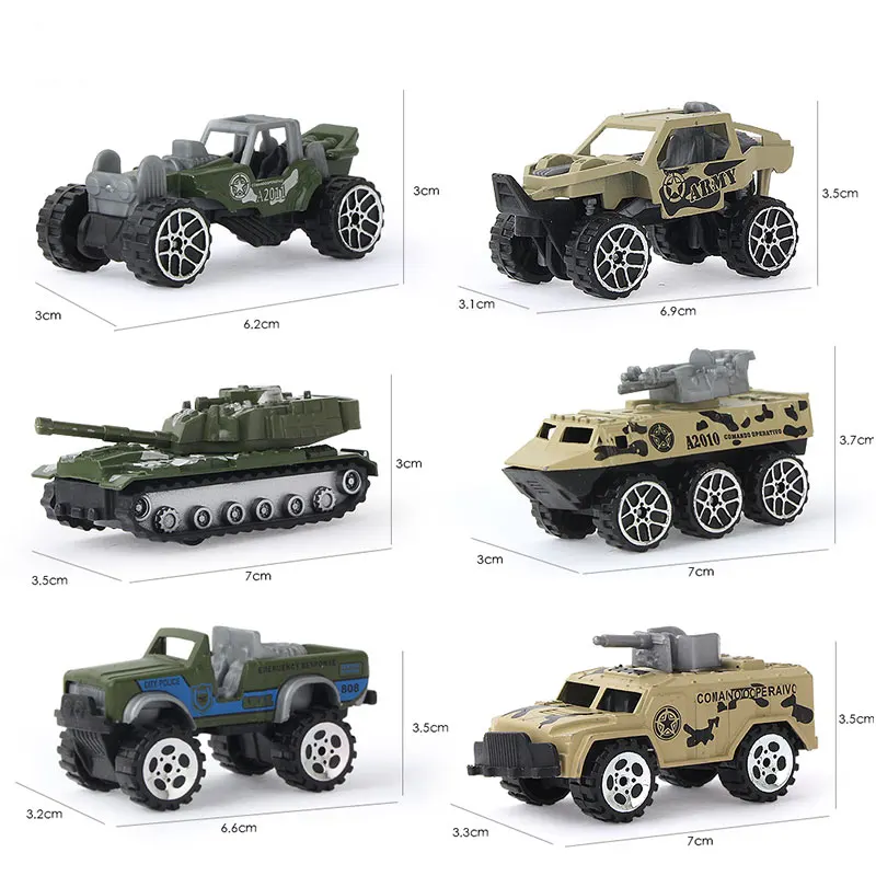 Большой грузовик и 6 шт. мини литой автомобиль из сплава модель 1: 64 масштаб игрушки транспорт Перевозчик грузовик инженерные игрушки для детей мальчиков} - Цвет: Green A