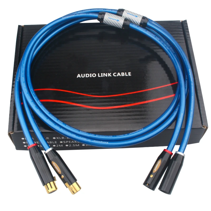 Hi-Fi аудио XLR балансный кабель OCC квадратный сердечник Медный провод 3 Pin зарядный с