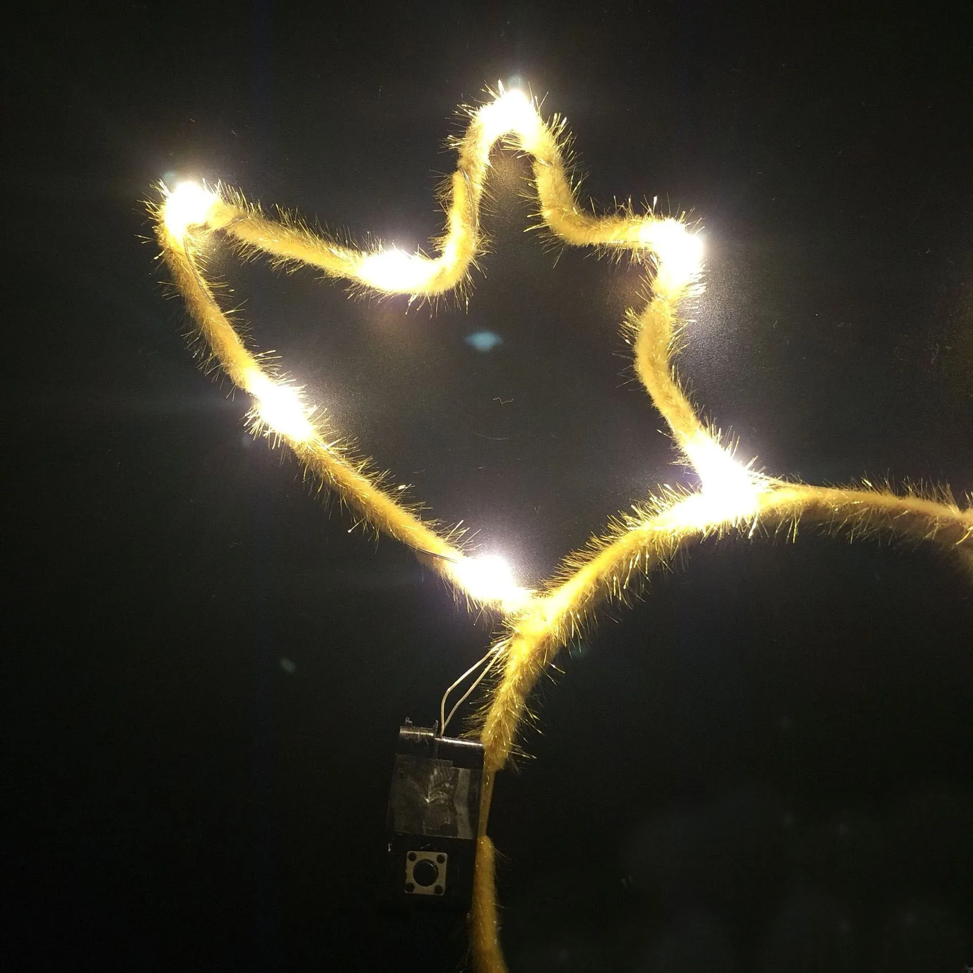 Рождественский ободок аксессуар светильник светящийся рога новогодний