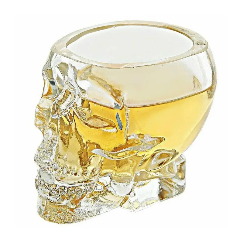 

Crystal Skull Cup Vodka Glass Transparent Crystal Skull Head Glass Cup For Whiskey Wine Vodka Bar Club beer wine glass Crystal