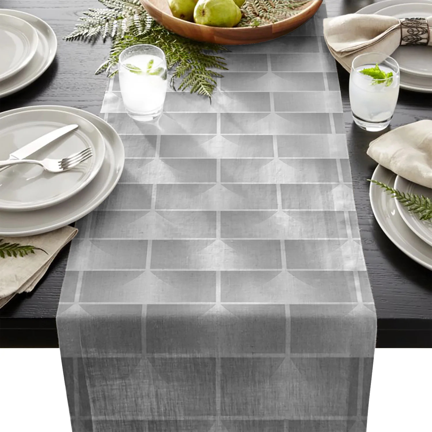 Simple Modern Style Geometric Design Table Runner Christmas Decorations for Home Decorarion | Дом и сад