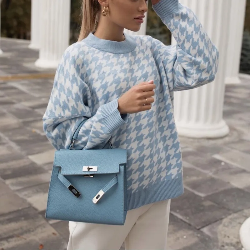 Осенне-зимний вязаный свитер новинка 2021 модный винтажный Женский пуловер с