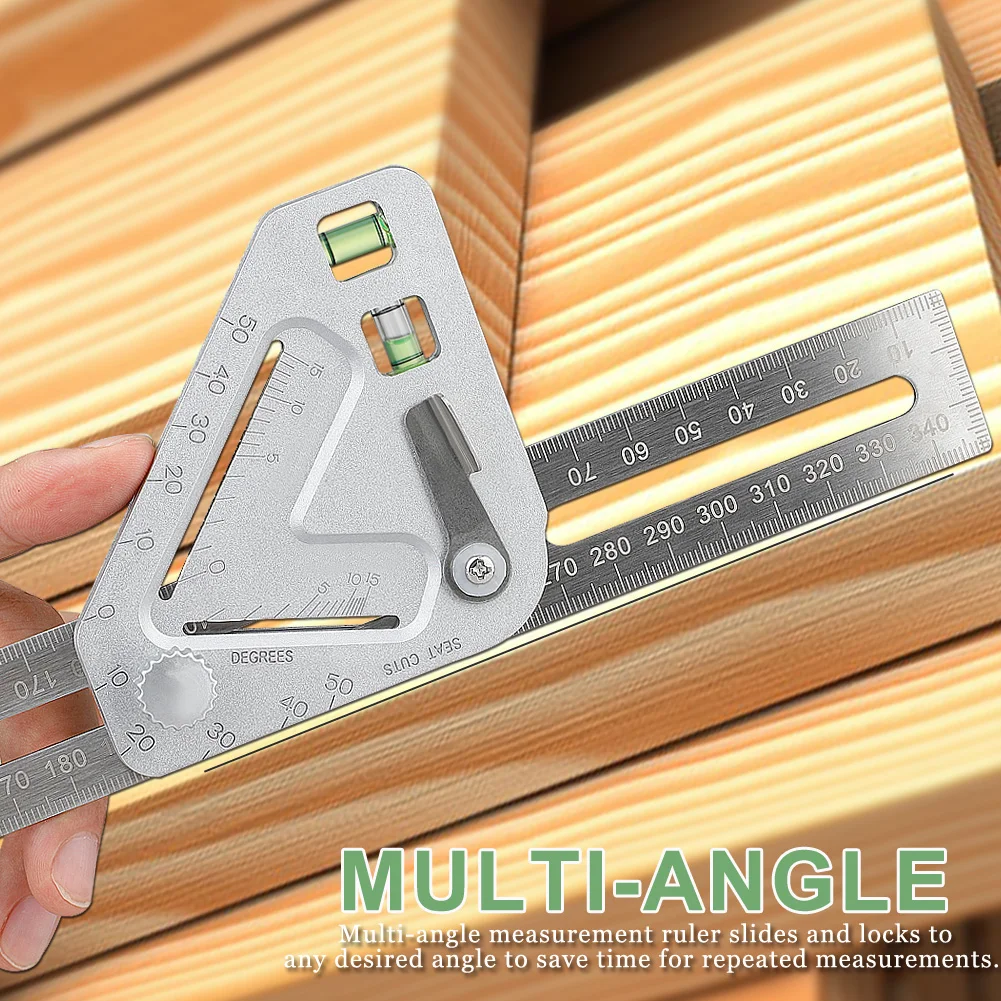 Roof Revolutionizing Carpentry Adjustable Angle Measuring Ruler Stainless Steel Multifunction Woodworking Tools | Инструменты