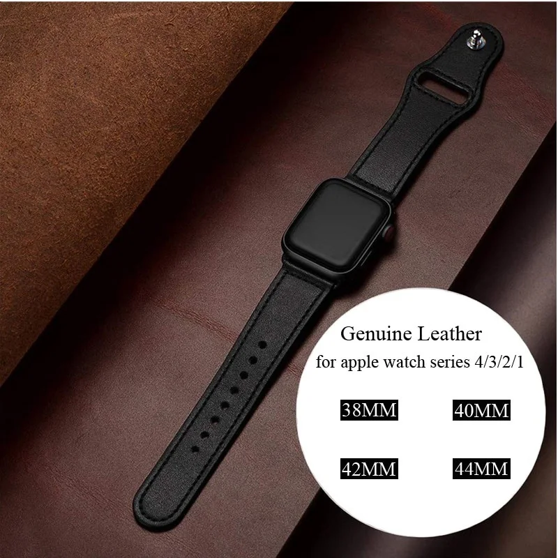 Натуральная кожа петля ремешок для apple watch band 44 мм 40 мм, 42 мм, 38 мм, ремешок для наручных часов iwatch, версия 4/3/2/1 Часы браслет аксессуары
